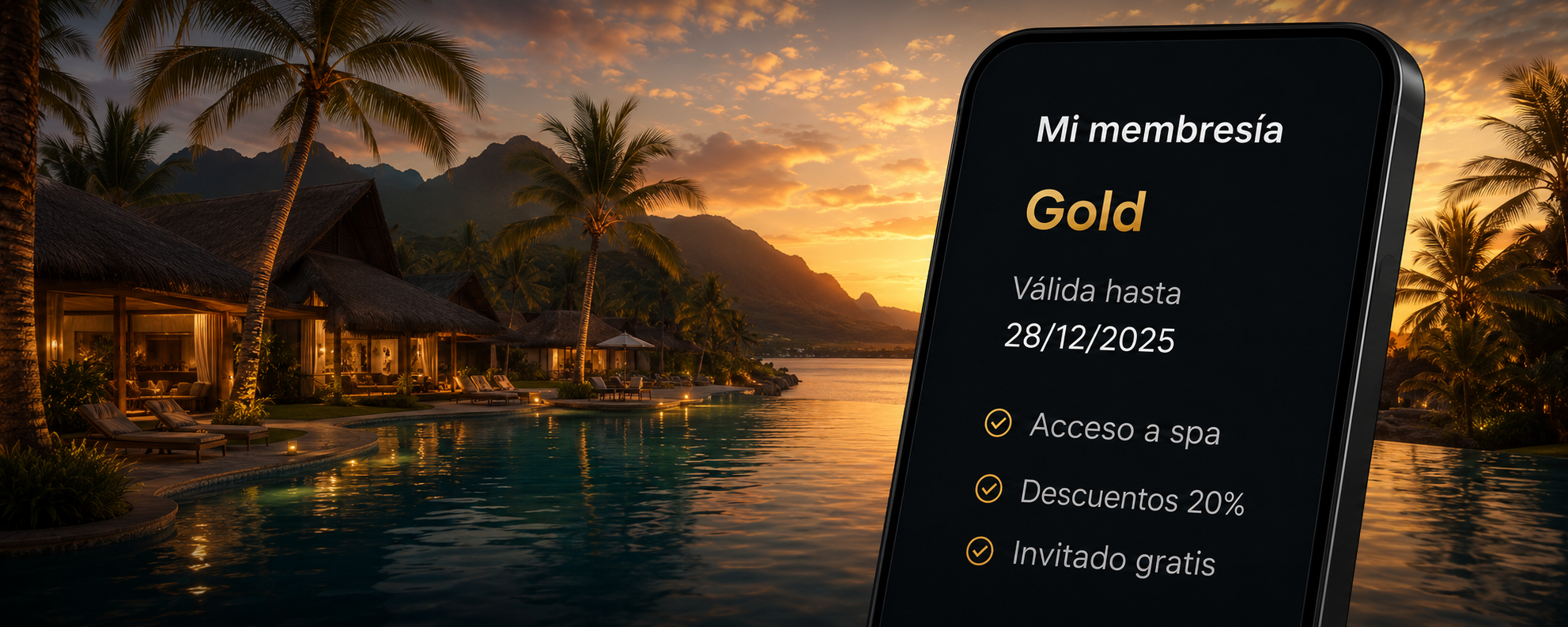 Card visual de Dame un QR para resorts, clubes y membresías